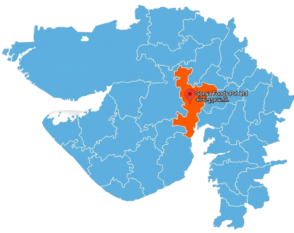 Sonya Foods Location on Gujarat Map